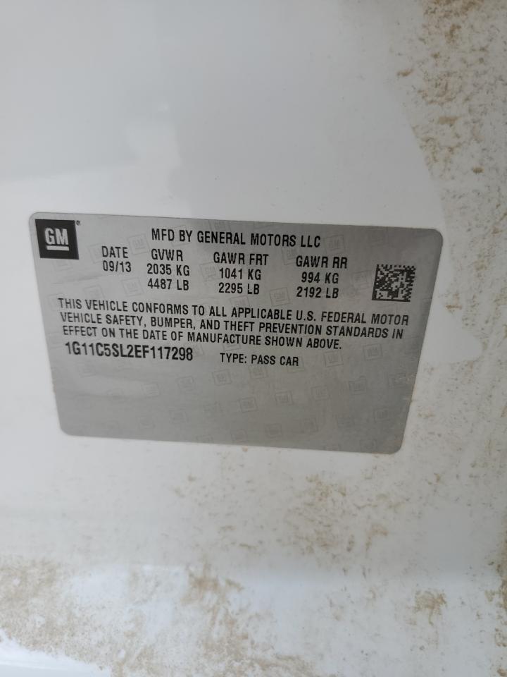 2014 Chevrolet Malibu 1Lt VIN: 1G11C5SL2EF117298 Lot: 81958995