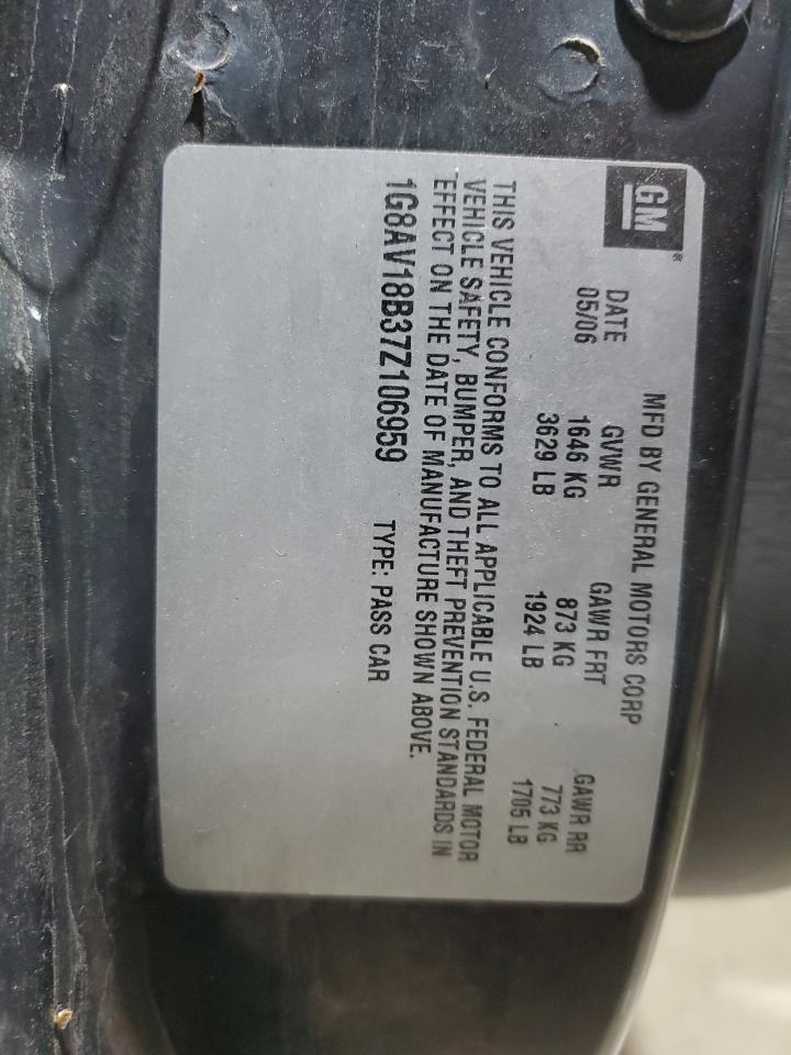 2007 Saturn Ion Level 3 VIN: 1G8AV18B37Z106959 Lot: 82782475