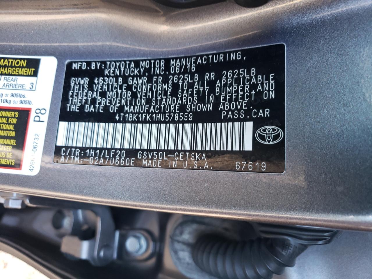 2018 Toyota Camry L VIN: 4T1B11HK3JU157769 Lot: 86331725