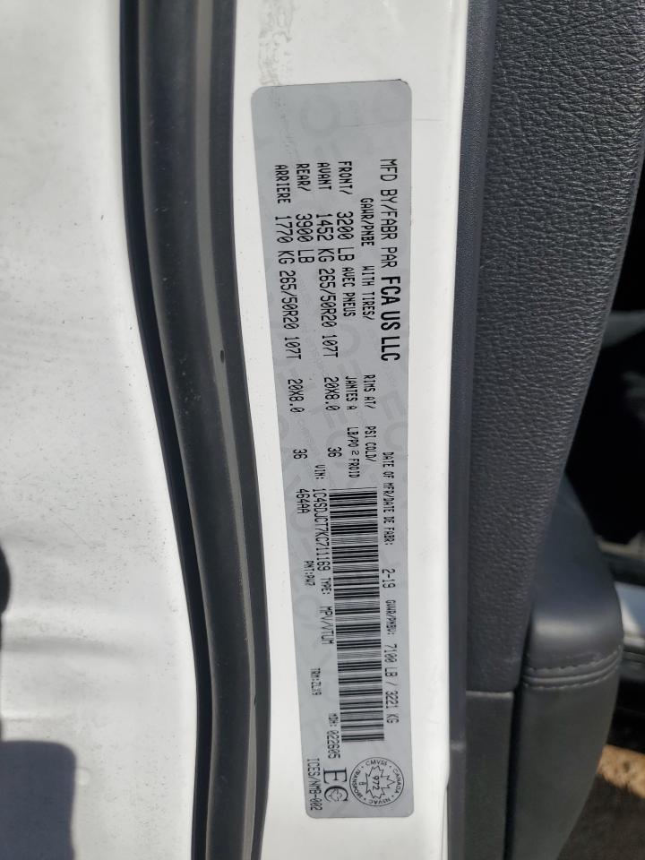 2019 Dodge Durango R/T VIN: 1C4SDJCT7KC711169 Lot: 84223055