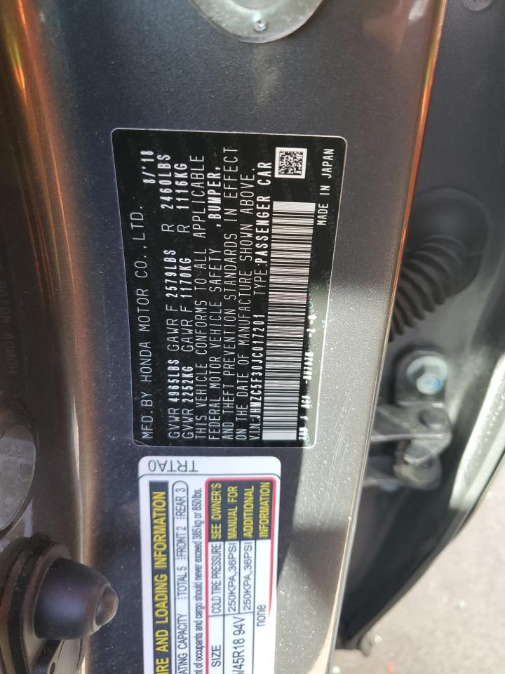 2018 Honda Clarity Touring VIN: JHMZC5F30JC017201 Lot: 87270565