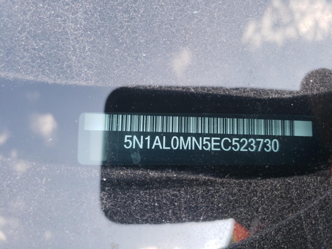 2014 Infiniti Qx60 VIN: 5N1AL0MN5EC523730 Lot: 82229245