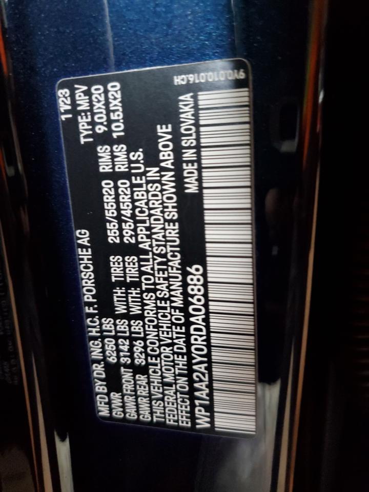 2024 Porsche Cayenne VIN: WP1AA2AY0RDA06886 Lot: 85338645