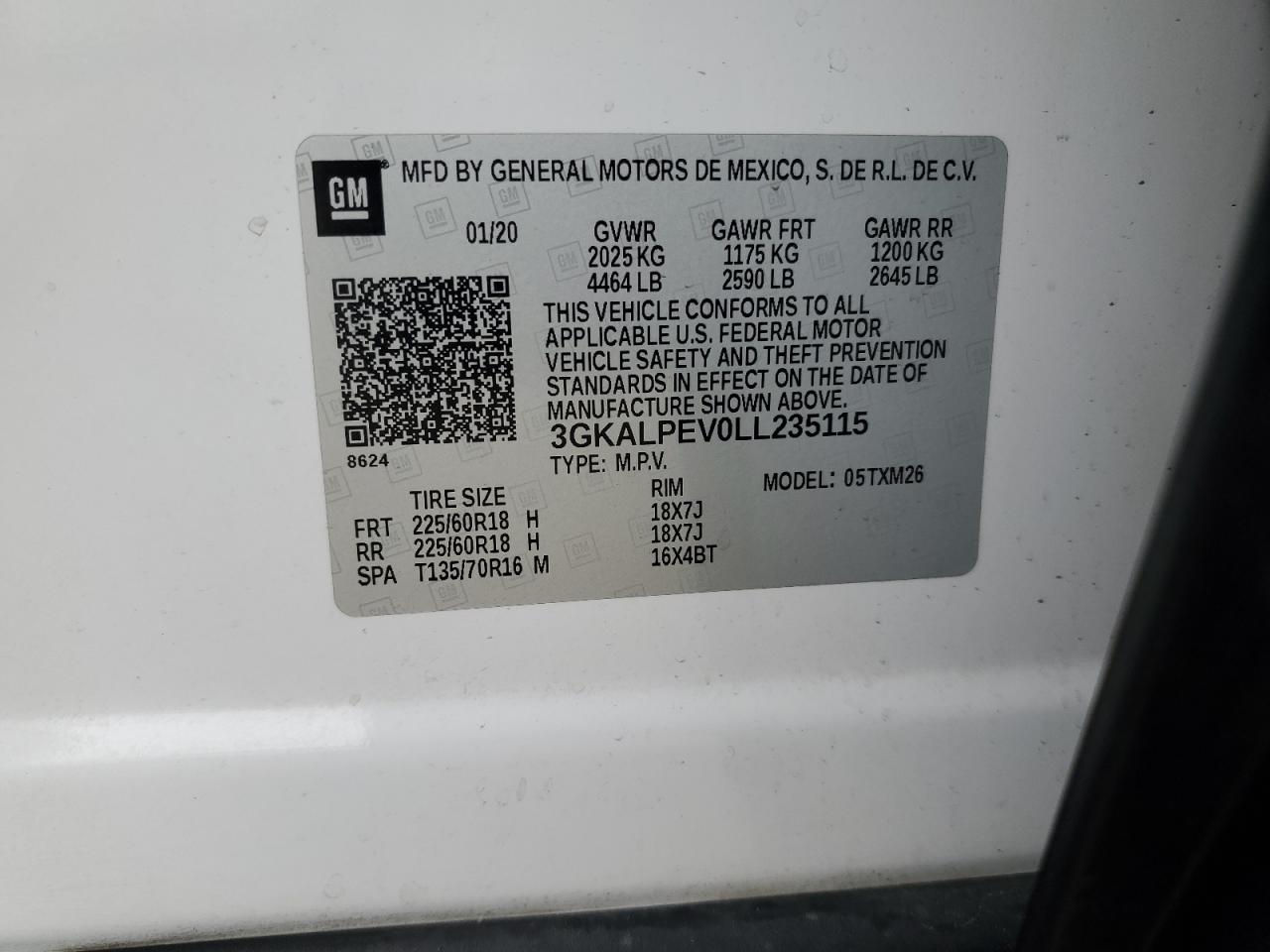 2020 GMC Terrain Slt VIN: 3GKALPEV0LL235115 Lot: 82568635