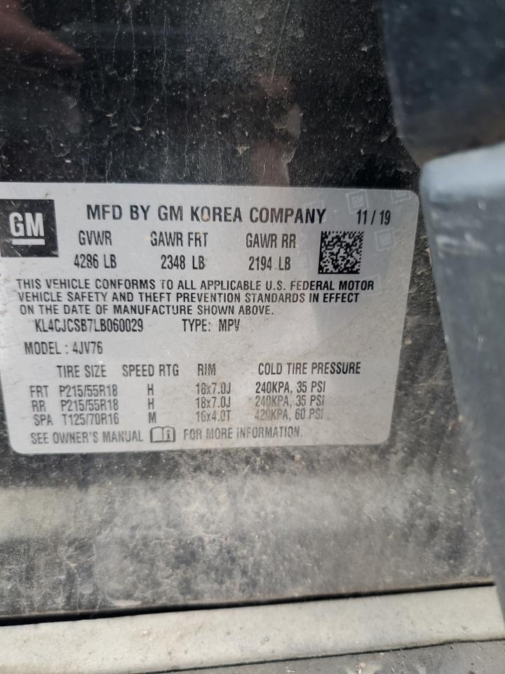 2020 Buick Encore Essence VIN: KL4CJCSB7LB060029 Lot: 90606245