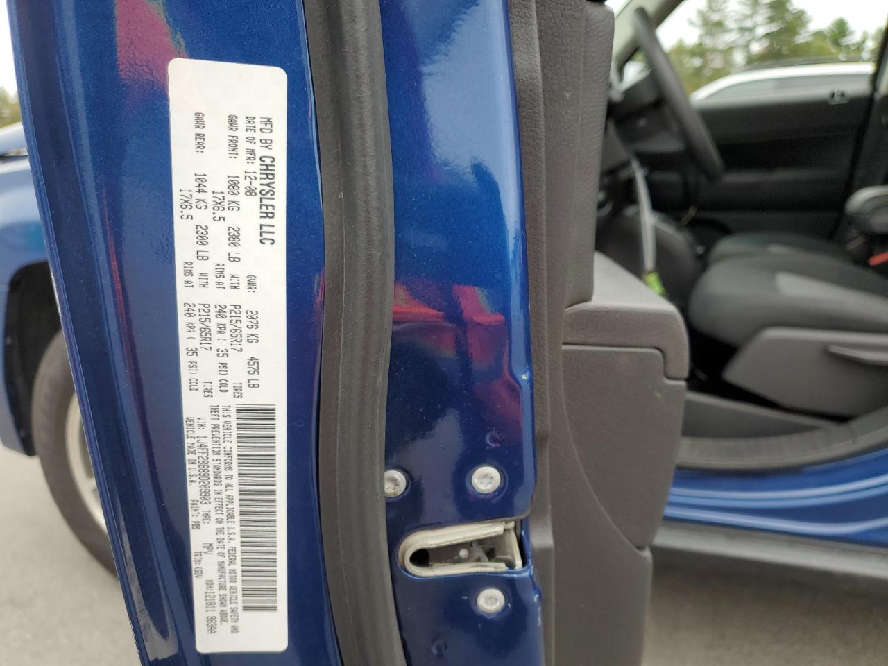 2009 Jeep Patriot Sport VIN: 1J4FF28B89D209903 Lot: 85906505