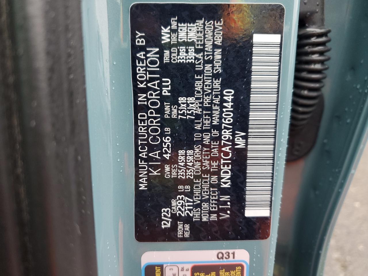 2024 Kia Seltos Sx VIN: KNDETCA79R7601440 Lot: 82481815