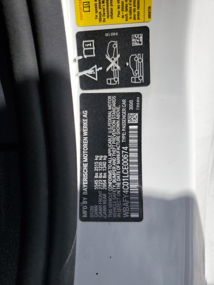 2020 BMW M850Xi VIN: WBAFY4C01LCE00674 Lot: 86701975