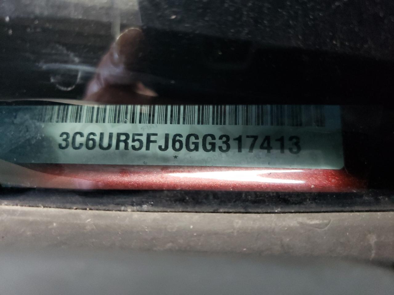 2016 Ram 2500 Laramie VIN: 3C6UR5FJ6GG317413 Lot: 86262425