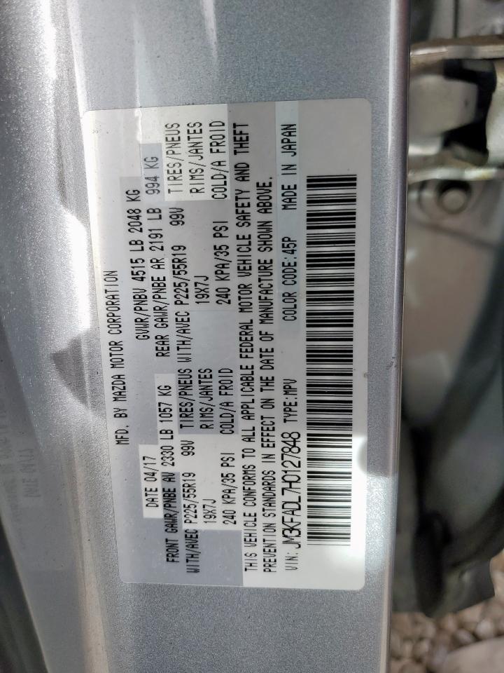 2017 Mazda Cx-5 Grand Touring VIN: JM3KFADL7H0127848 Lot: 91085365