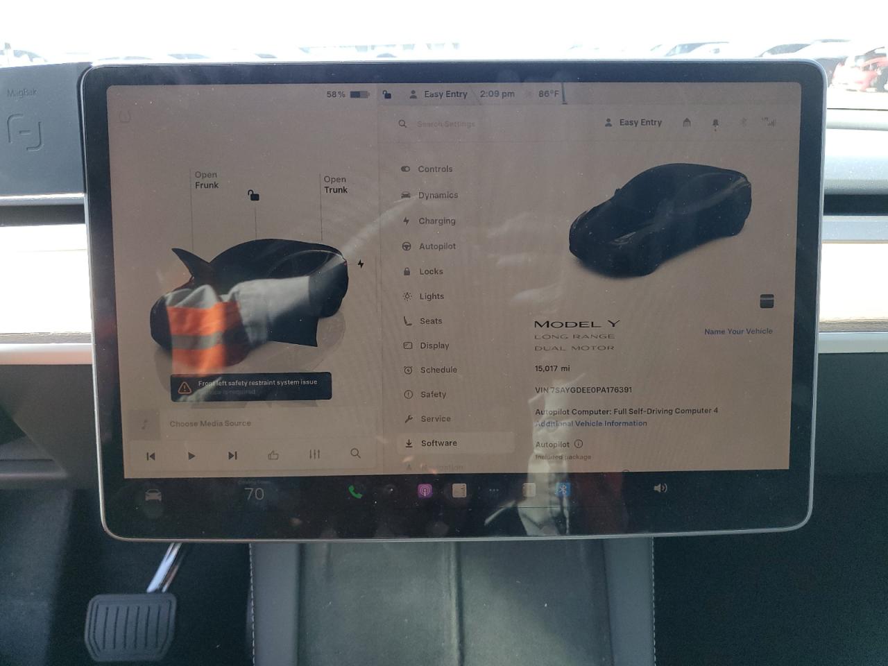 2023 Tesla Model Y VIN: 7SAYGDEE0PA176391 Lot: 86256315