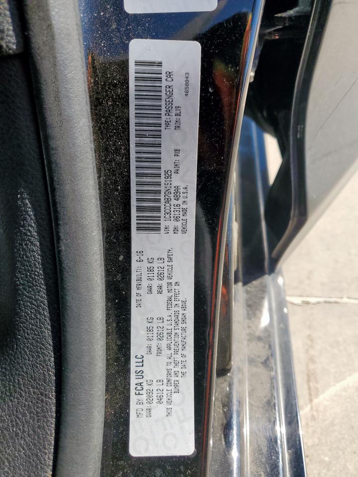 2016 Chrysler 200 Limited VIN: 1C3CCCAB7GN191925 Lot: 90613405