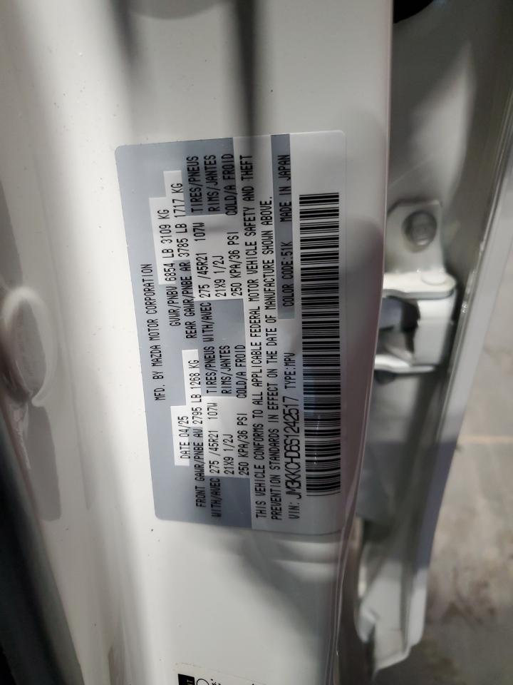 2025 Mazda Cx-90 Premium Sport VIN: JM3KKCHD6S1242517 Lot: 90448395