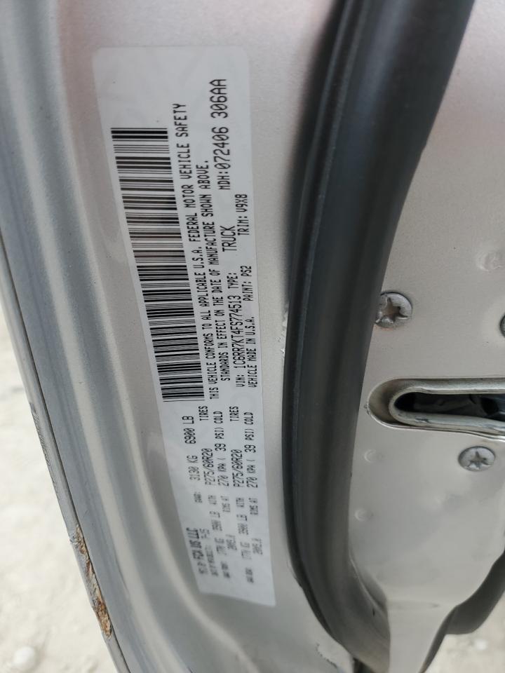 2015 Ram 1500 St VIN: 1C6RR7KT4FS774513 Lot: 90334255