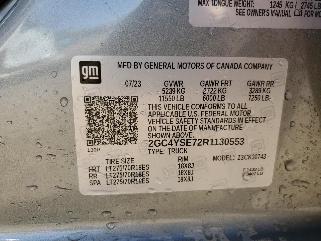 2024 Chevrolet Silverado K3500 VIN: 2GC4YSE72R1130553 Lot: 85820735