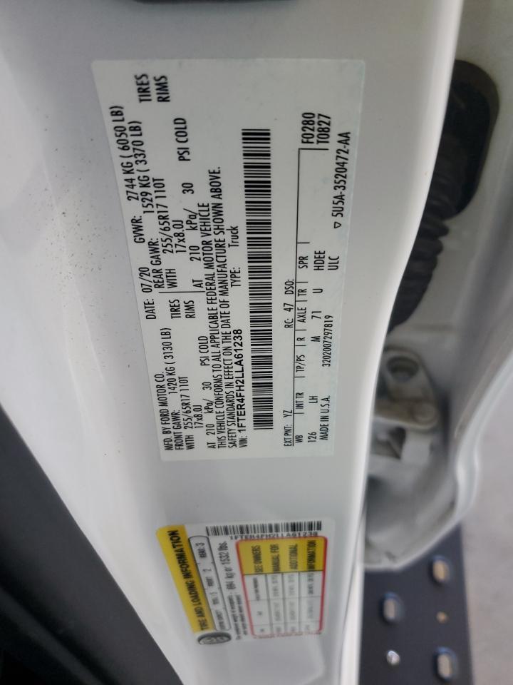 2020 Ford Ranger Xl VIN: 1FTER4FH2LLA61238 Lot: 84912045