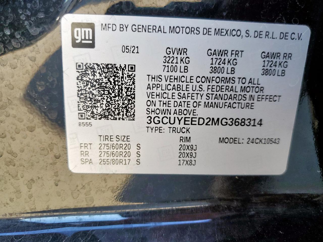 2021 Chevrolet Silverado K1500 Rst VIN: 3GCUYEED2MG368314 Lot: 84799285