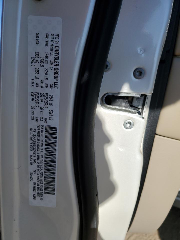 2012 Dodge Journey Sxt VIN: 3C4PDDBG5CT374616 Lot: 90439695