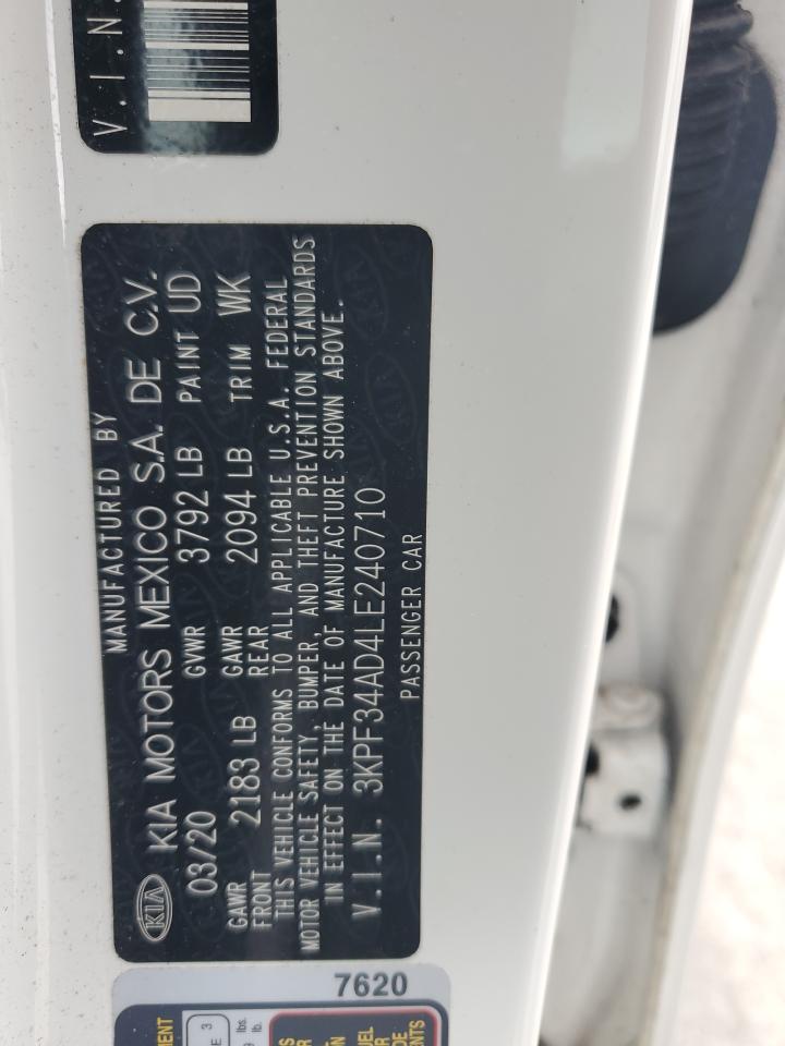 2020 Kia Forte Gt Line VIN: 3KPF34AD4LE240710 Lot: 86242395