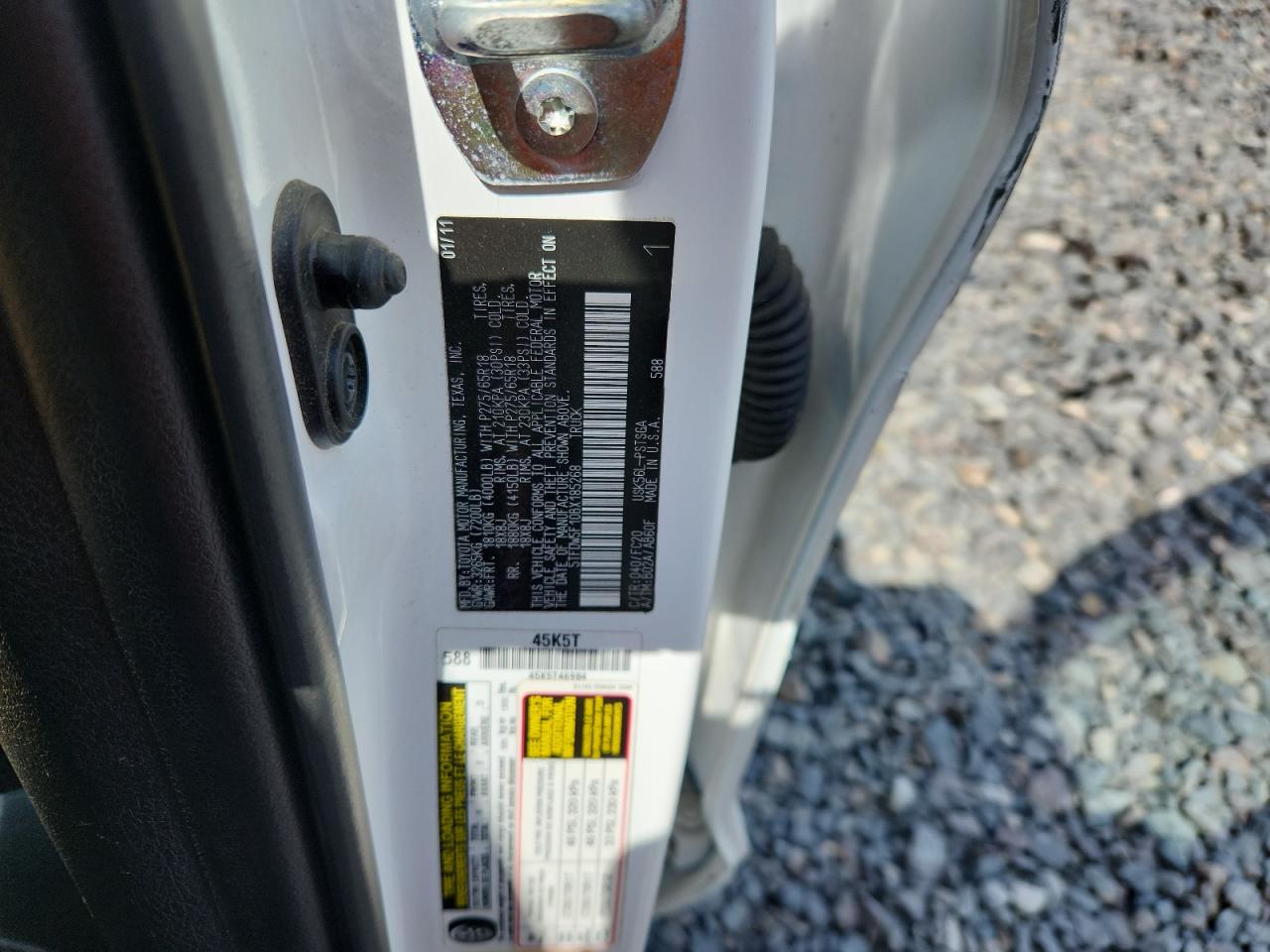 2011 Toyota Tundra Crewmax Sr5 VIN: 5TFDW5F10BX185268 Lot: 85114585