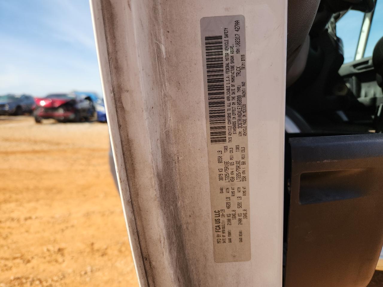 2020 Ram Promaster 1500 1500 Standard VIN: 3C6TRVAGXLE105899 Lot: 86630445