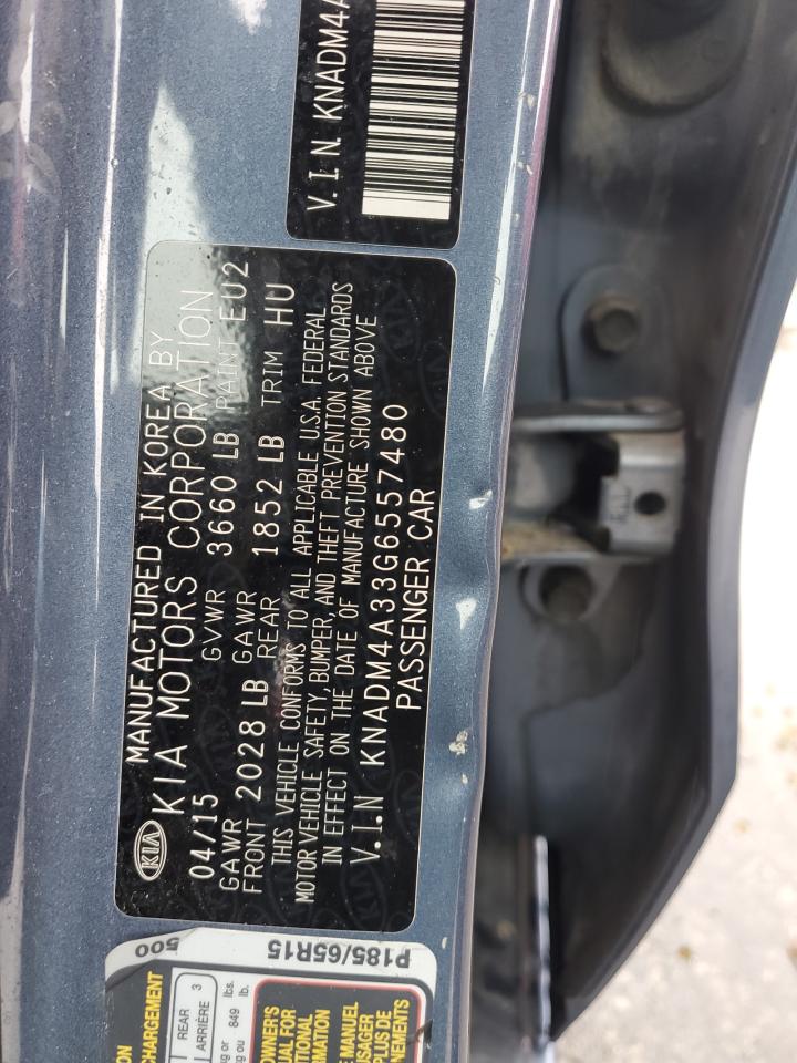 2016 Kia Rio Lx VIN: KNADM4A33G6557480 Lot: 90367285