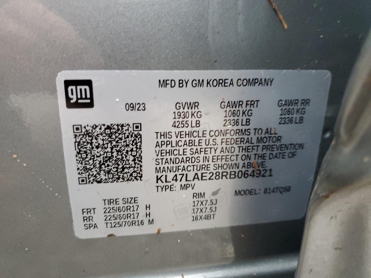 2024 Buick Envista Preferred VIN: KL47LAE28RB064921 Lot: 89555575