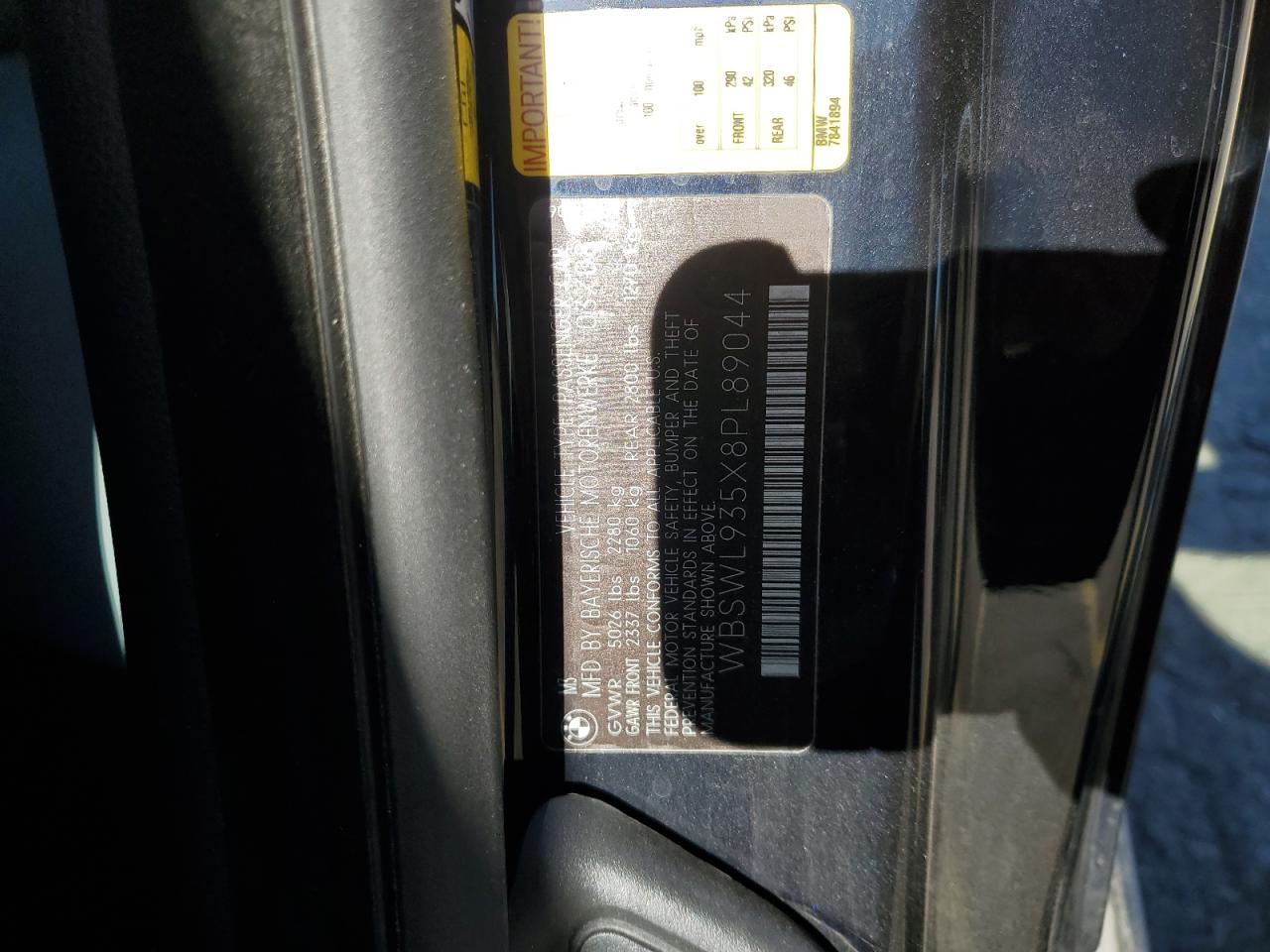 Фото: WBSWL935X8PL89044