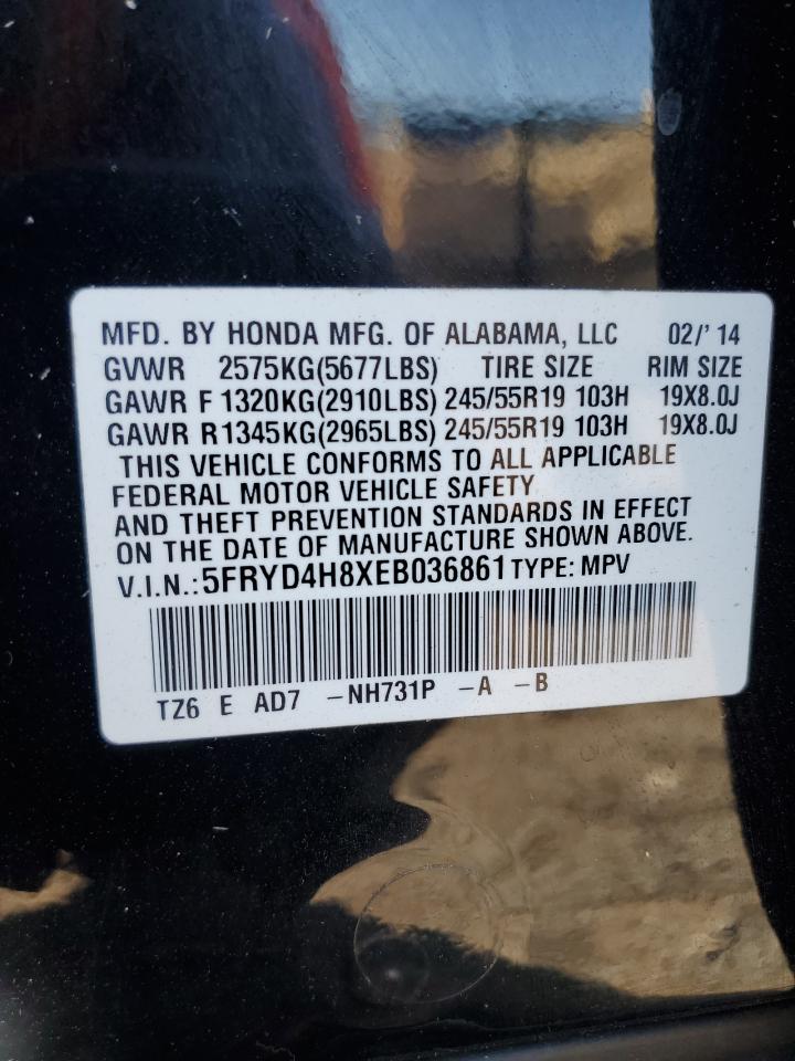 2014 Acura Mdx Advance VIN: 5FRYD4H8XEB036861 Lot: 84746885