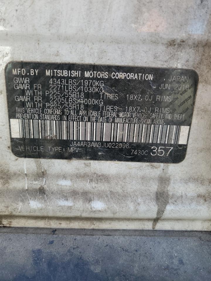 2018 Mitsubishi Outlander Sport Es VIN: JA4AR3AW3JU022996 Lot: 90941195