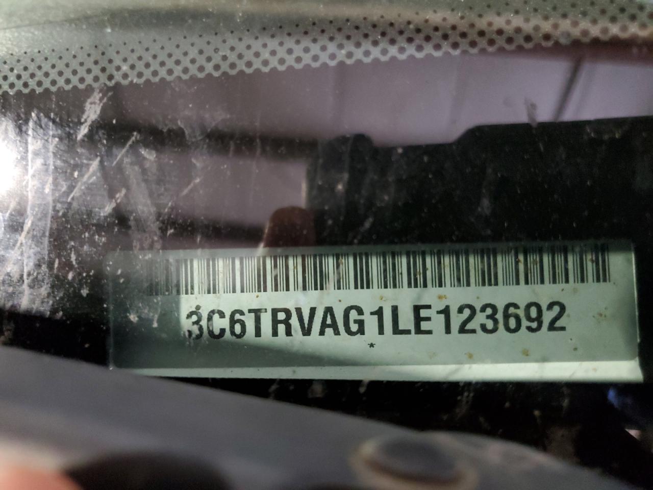 2020 Ram Promaster 1500 Delivery Van VIN: 3C6TRVAG1LE123692 Lot: 85955905