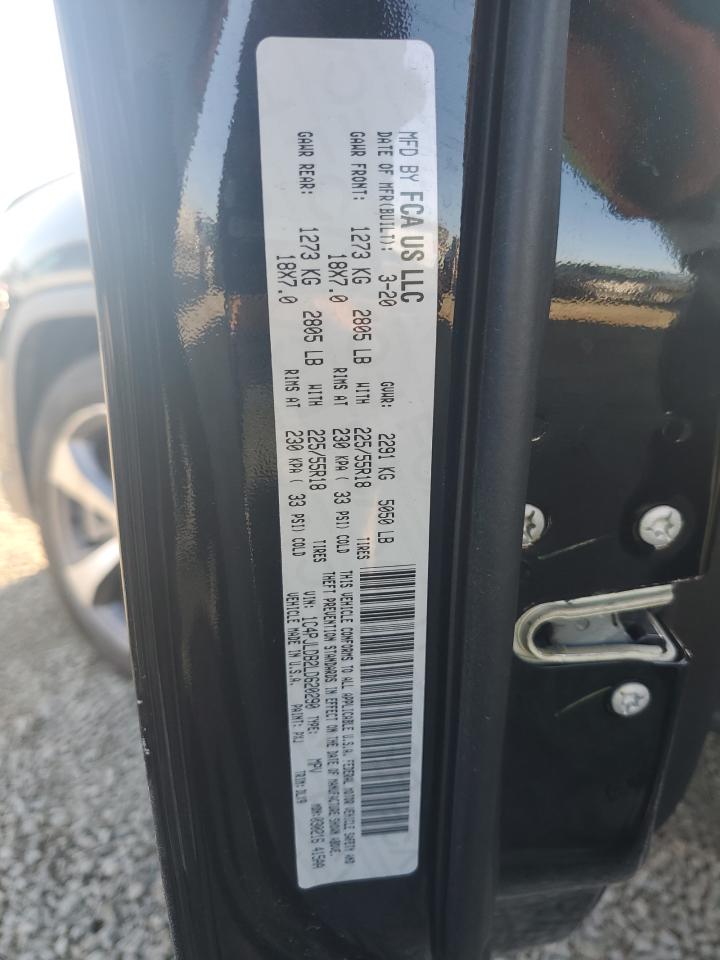 2020 Jeep Cherokee Limited VIN: 1C4PJLDB2LD620290 Lot: 85383375