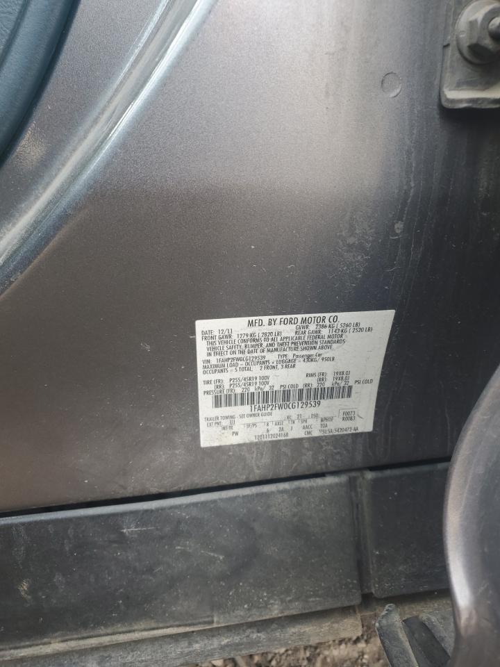 2012 Ford Taurus Limited VIN: 1FAHP2FW0CG129539 Lot: 90243735