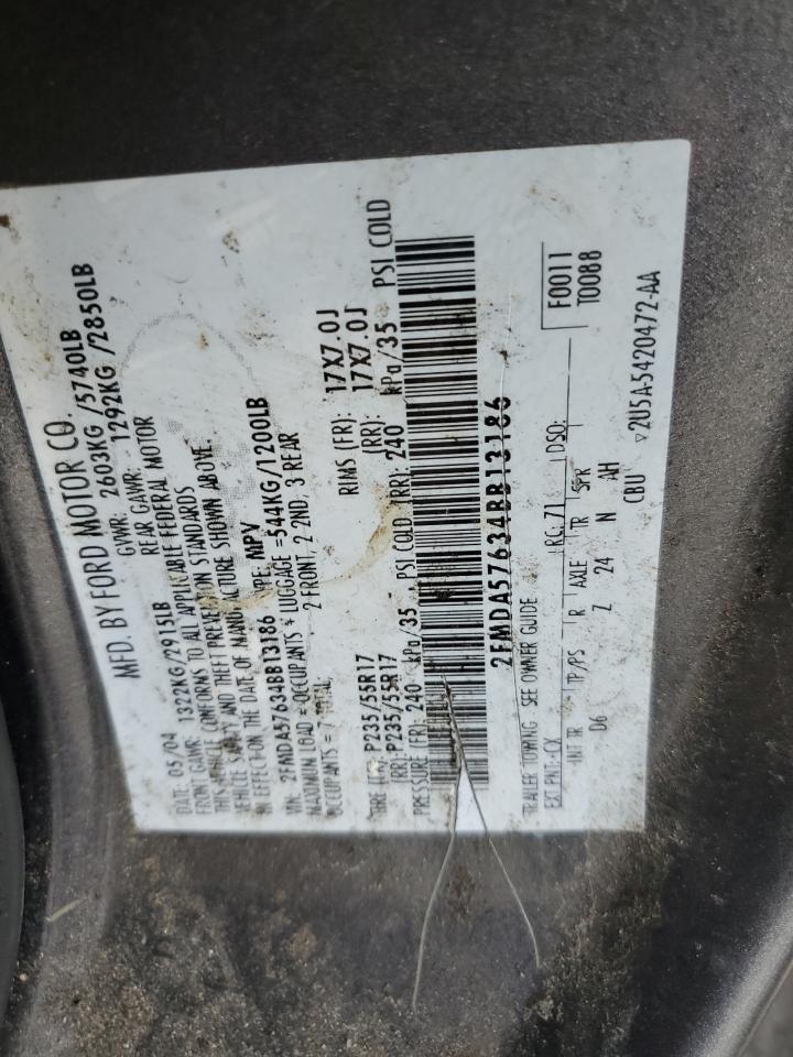 2004 Ford Freestar Ses VIN: 2FMDA57634BB13186 Lot: 81948915