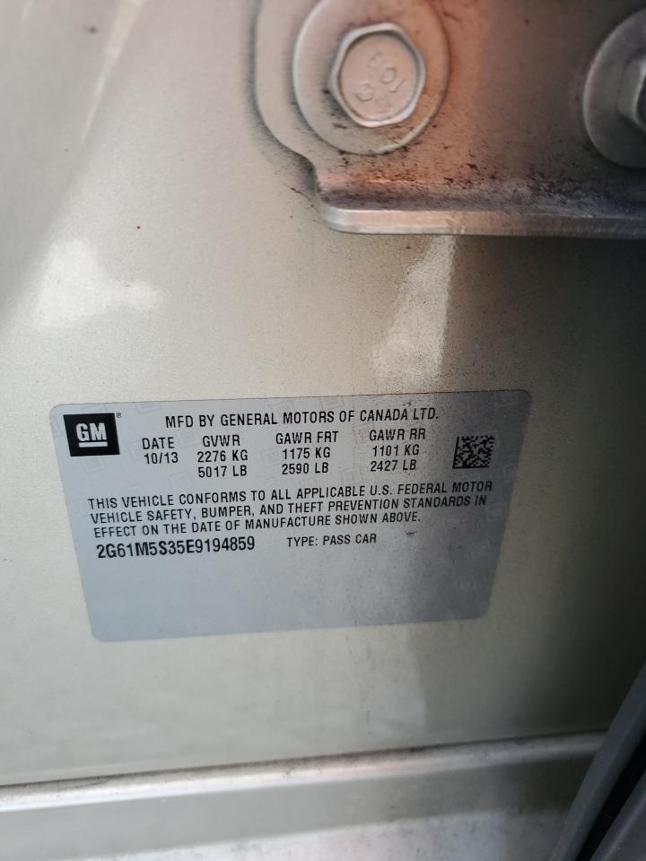 2014 Cadillac Xts Luxury Collection VIN: 2G61M5S35E9194859 Lot: 90265825