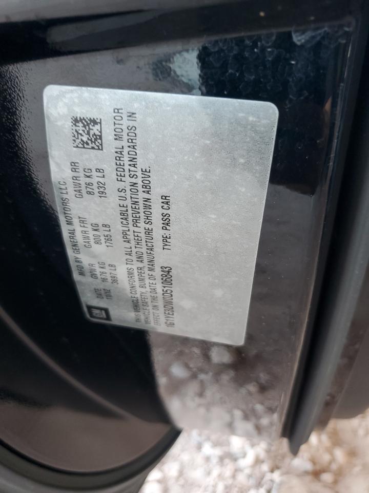 2013 Chevrolet Corvette VIN: 1G1YE3DW0D5106843 Lot: 85197895