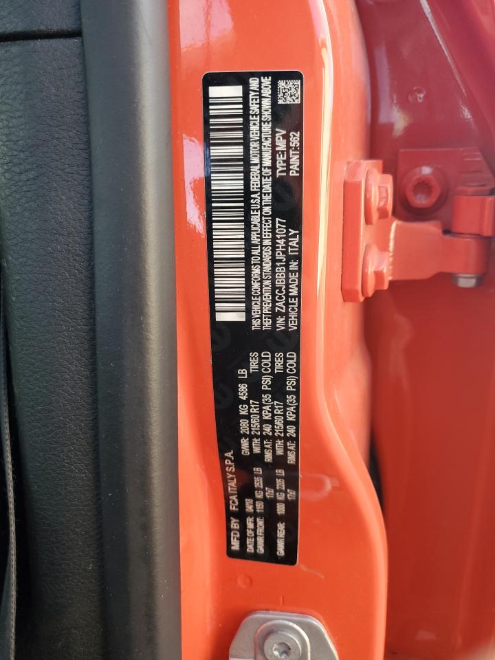 2018 Jeep Renegade Latitude VIN: ZACCJBBB1JPH41077 Lot: 85323995