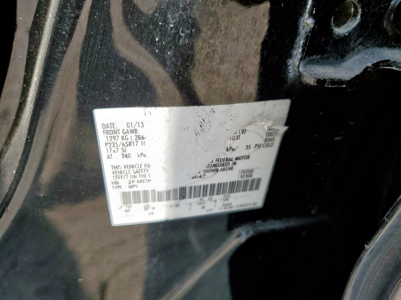 2013 Ford Edge Se VIN: 2FMDK3GC5DBB64647 Lot: 85291675