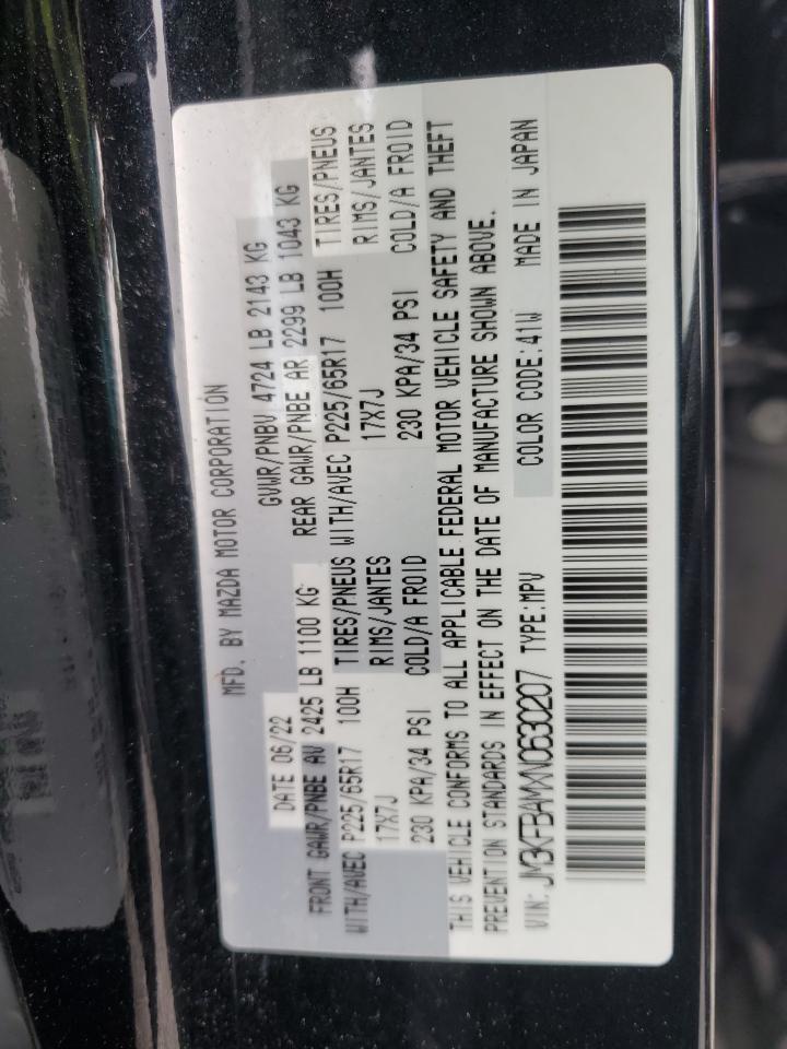 2022 Mazda Cx-5 VIN: JM3KFBAMXN0630207 Lot: 85716655