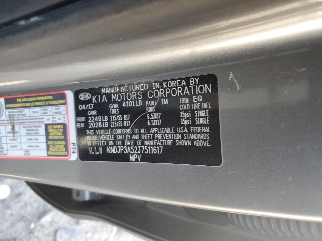 2018 Kia Soul + VIN: KNDJP3A52J7511617 Lot: 87119925