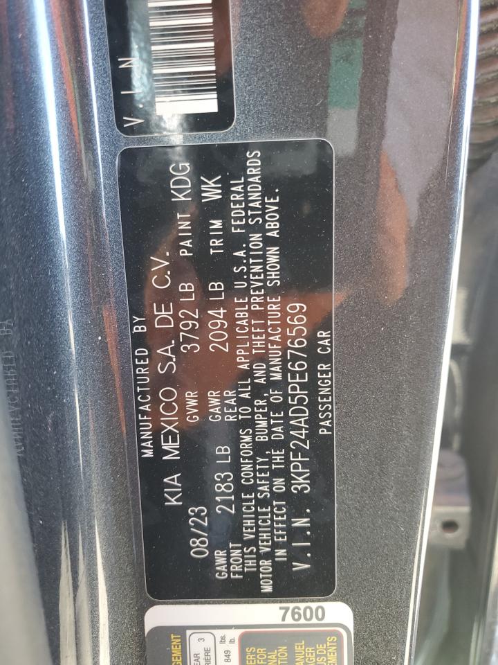 2023 Kia Forte Lx VIN: 3KPF24AD5PE676569 Lot: 82653775
