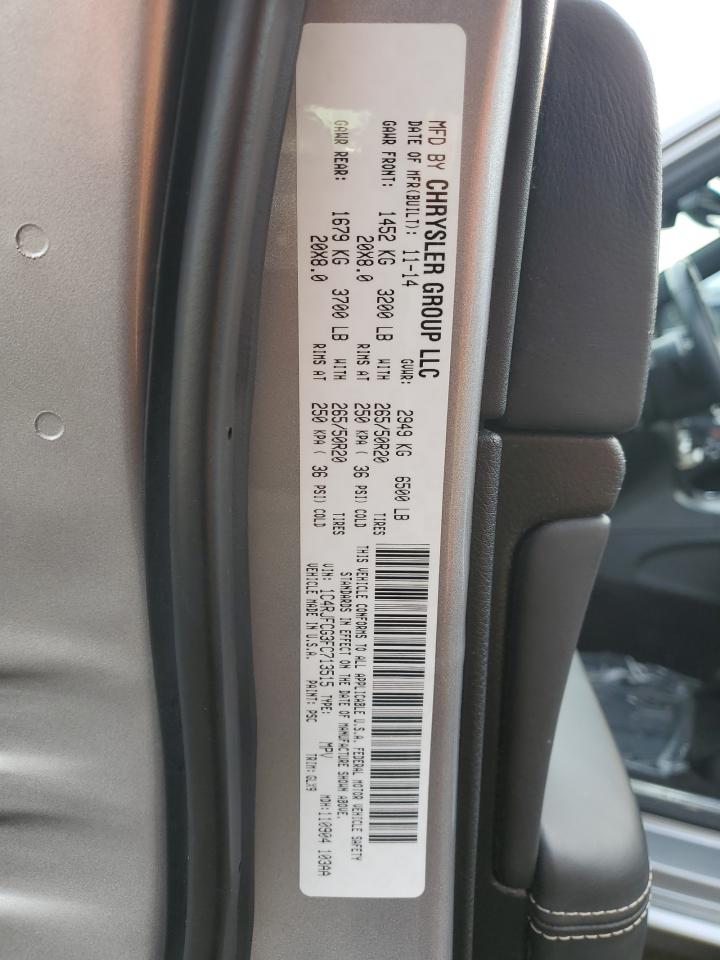 2015 Jeep Grand Cherokee Overland VIN: 1C4RJFCG3FC713515 Lot: 82374595