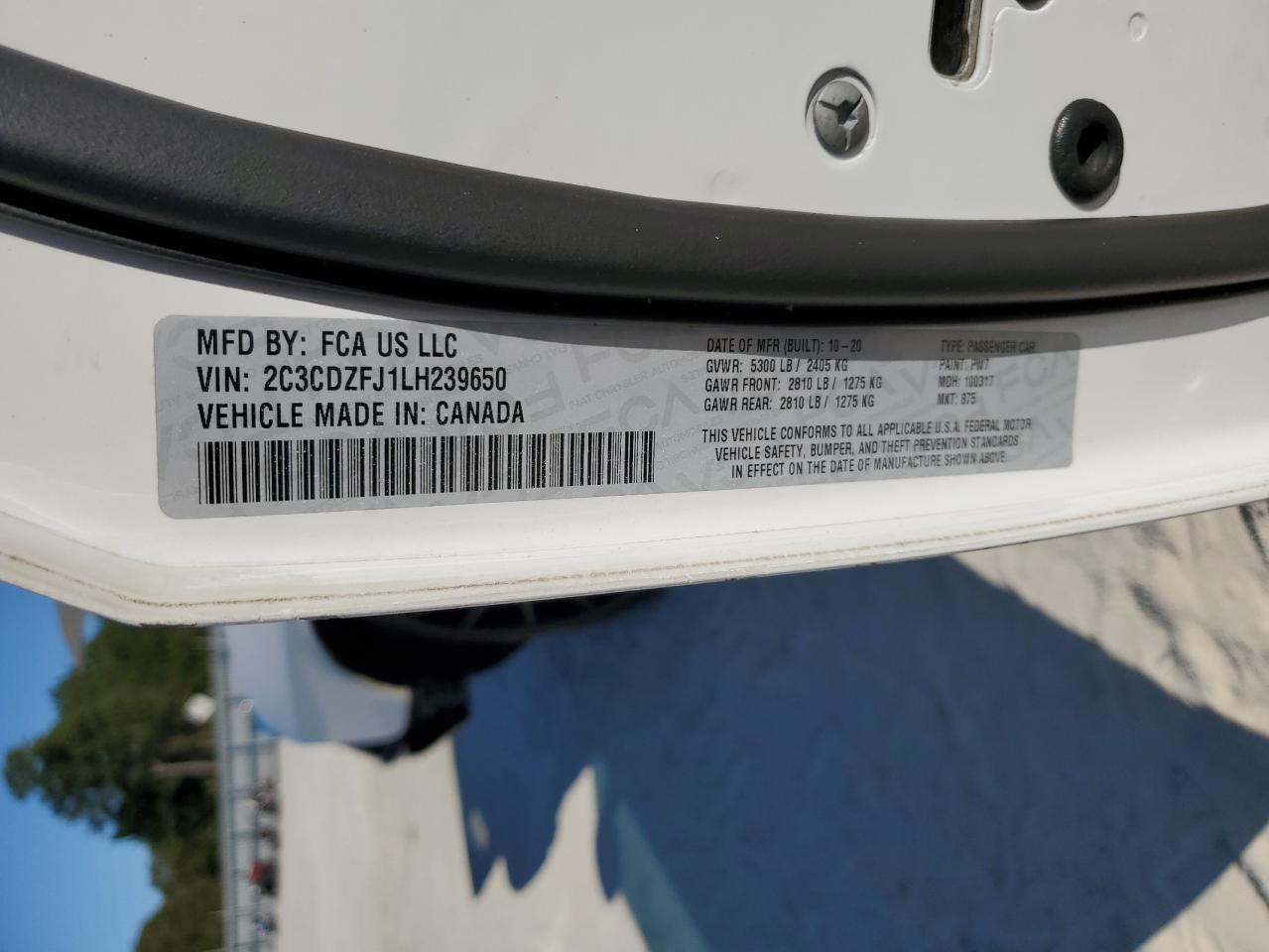 2020 Dodge Challenger R/T Scat Pack VIN: 2C3CDZFJ1LH239650 Lot: 85261205