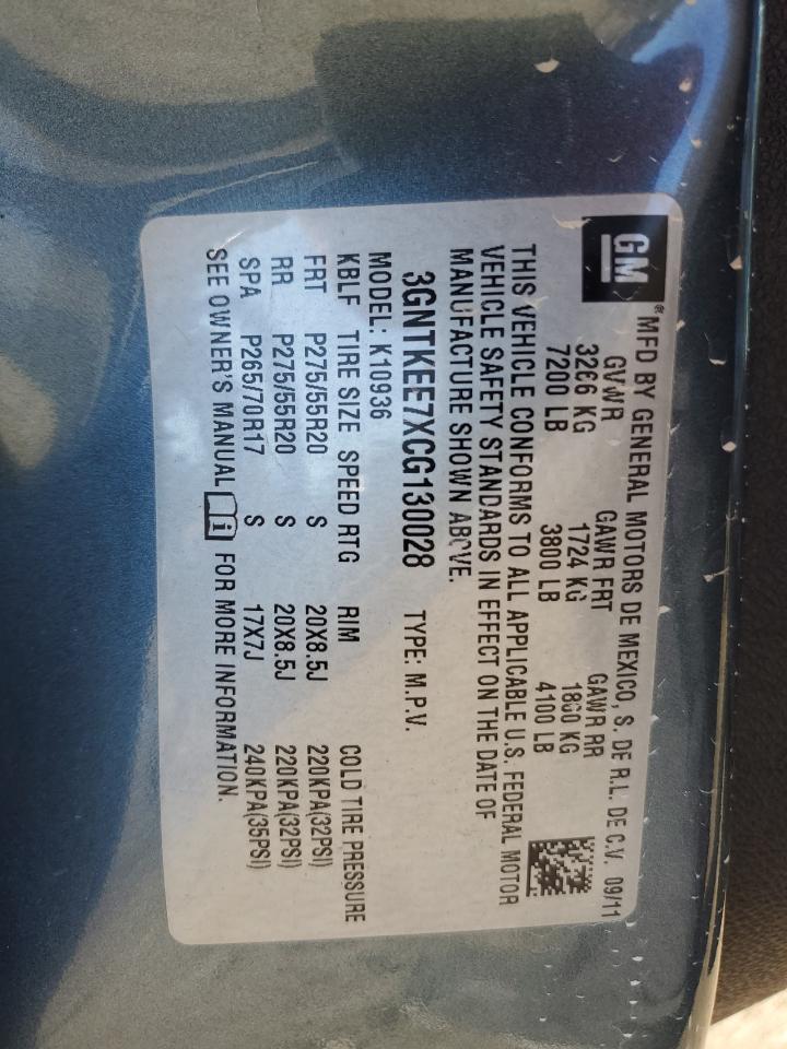 2012 Chevrolet Avalanche Ls VIN: 3GNTKEE7XCG130028 Lot: 87489345