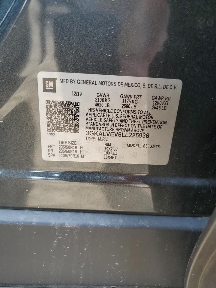 2020 GMC Terrain Slt VIN: 3GKALVEV6LL225936 Lot: 84782465