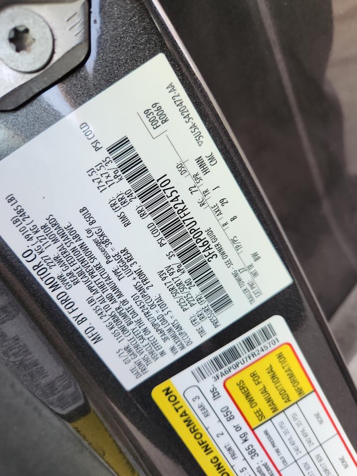 2015 Ford Fusion Se Phev VIN: 3FA6P0PU7FR245701 Lot: 90039175