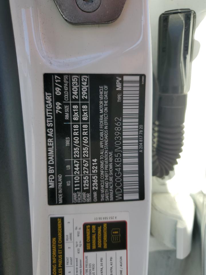 2018 Mercedes-Benz Glc 300 4Matic VIN: WDC0G4KB5JV039862 Lot: 85831655