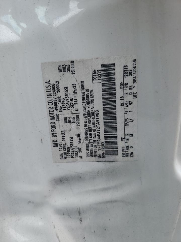 2002 Ford Ranger Super Cab VIN: 1FTYR44U12TA51988 Lot: 89557775