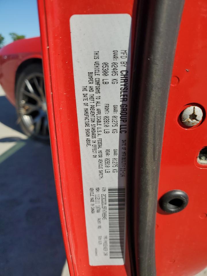 2015 Dodge Challenger Srt 392 VIN: 2C3CDZDJ5FH709945 Lot: 82444415