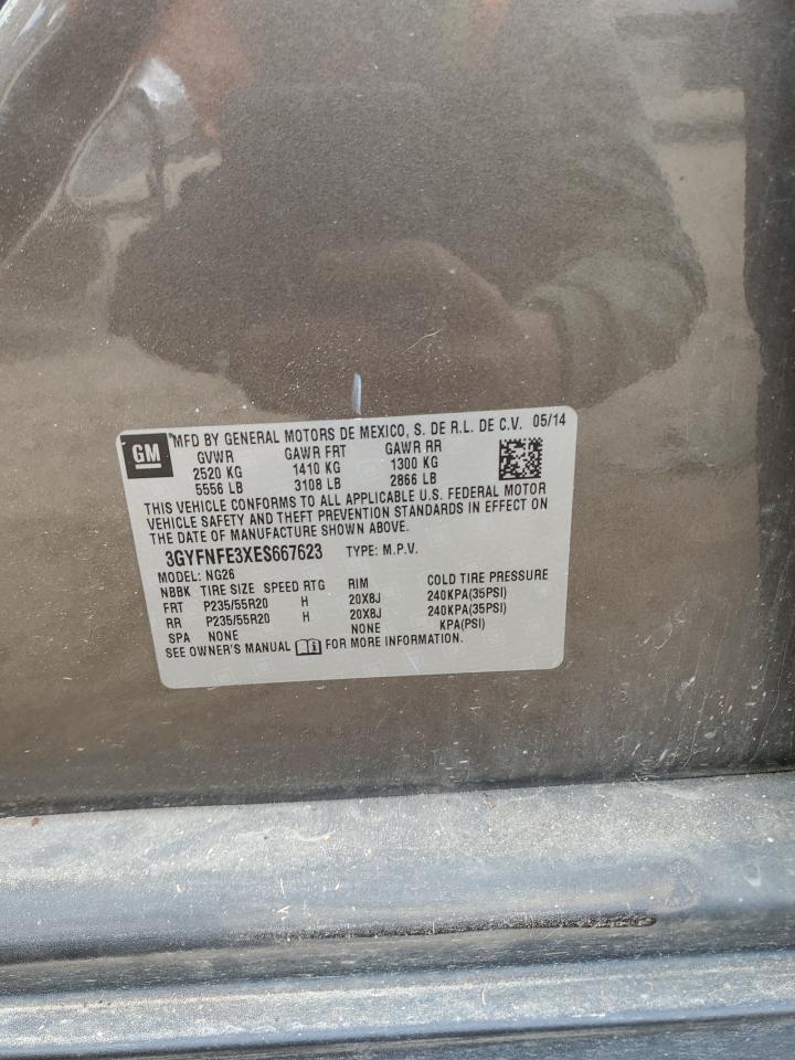 2014 Cadillac Srx Performance Collection VIN: 3GYFNFE3XES667623 Lot: 86767115